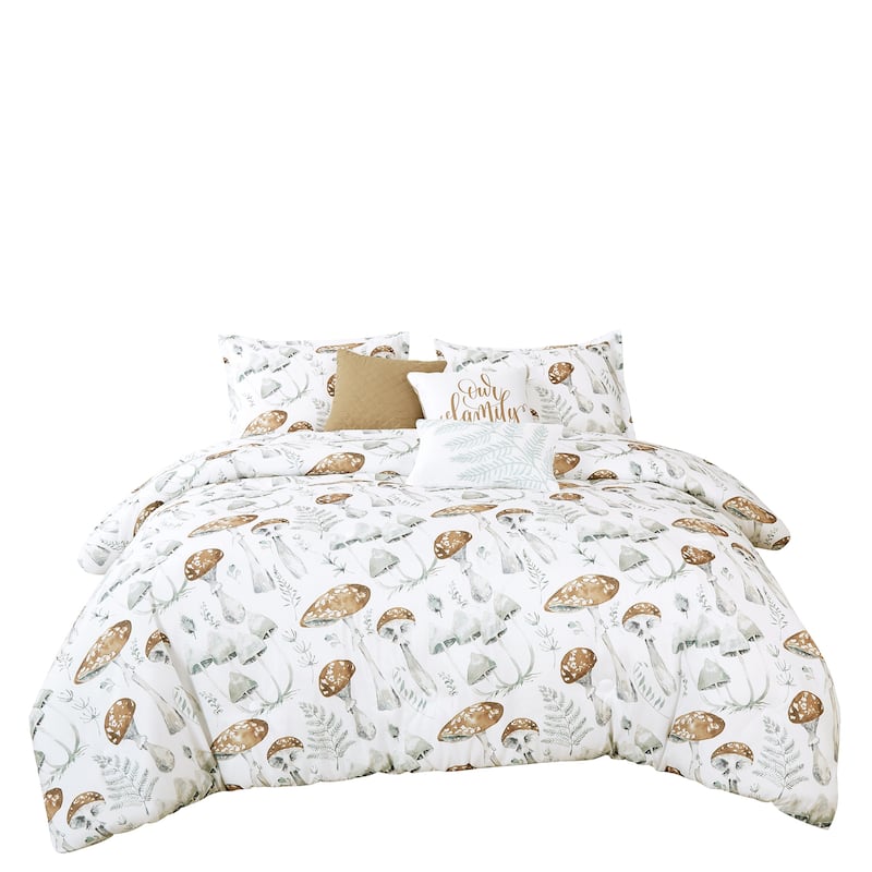 Shatex Michiko 6 Pieces Lightweight Bedspread set,Oversized Reversible Quilt set,Bedding Comforter Set