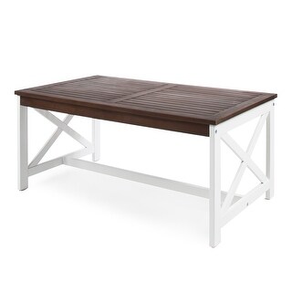 Ivan Outdoor Wood Coffee Table Christopher Knight