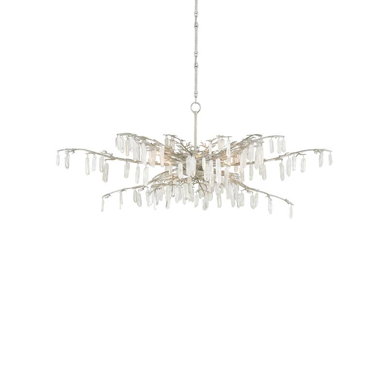 Currey & Company Forest Dawn Silver Chandelier - 23"h x 60.25"dia