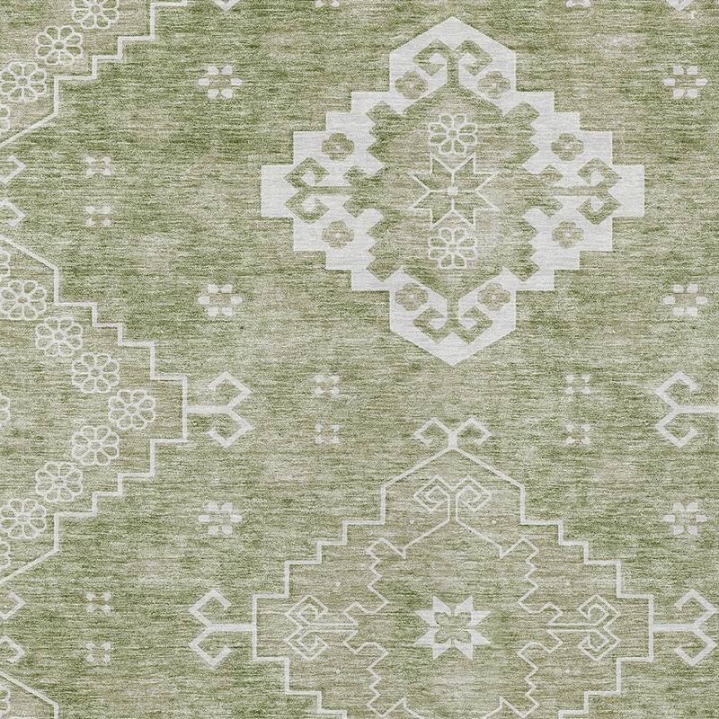 HomeRoots Medallion Traditional Rectangle Outdoor Rug