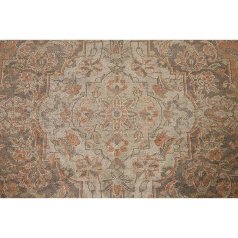 Traditional Kashan Persian Rug Hand-knotted Vintage Wool Carpet - 8'4" x 11'5"