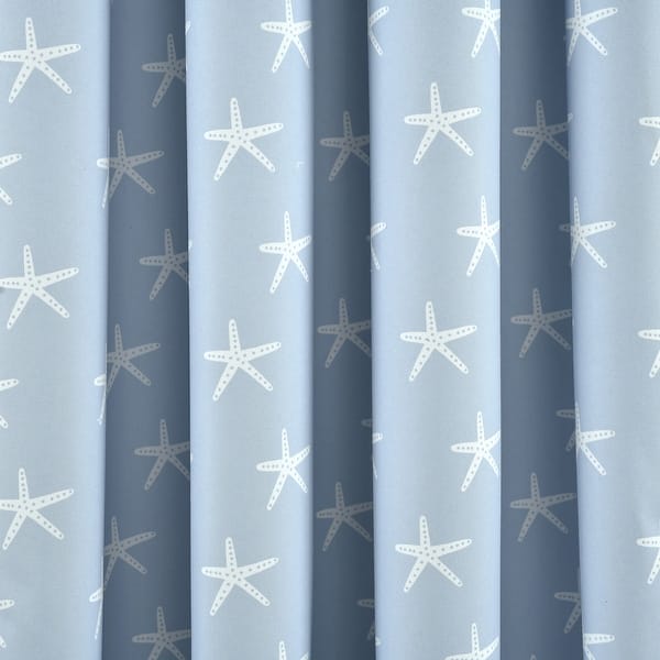 slide 2 of 6, Lush Decor Baby Seaside Starfish Blackout Window Curtain Single Panel - 84" x 52" Blue - Nautical & Coastal - 84" x 52"