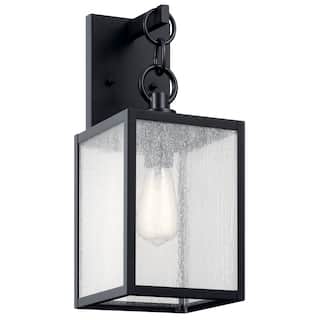 Kichler Lighting Lahden 17 in. 1-Light Textured Black Outdoor Wall Sconce