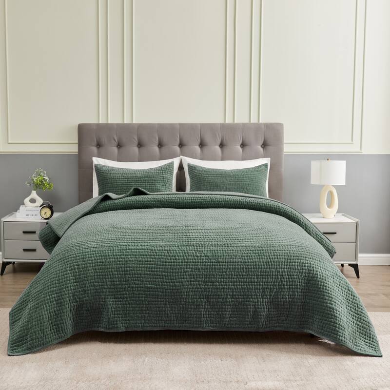 Tamara Cotton Velvet Quilt Set