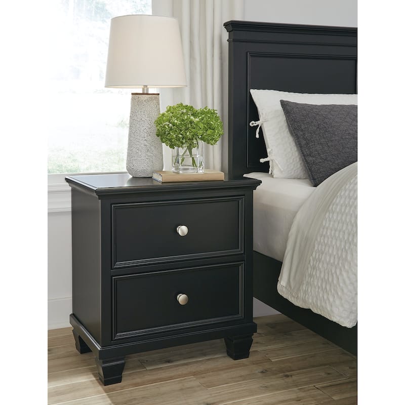 Signature Design by Ashley Lanolee Black 2 Drawer Nightstand