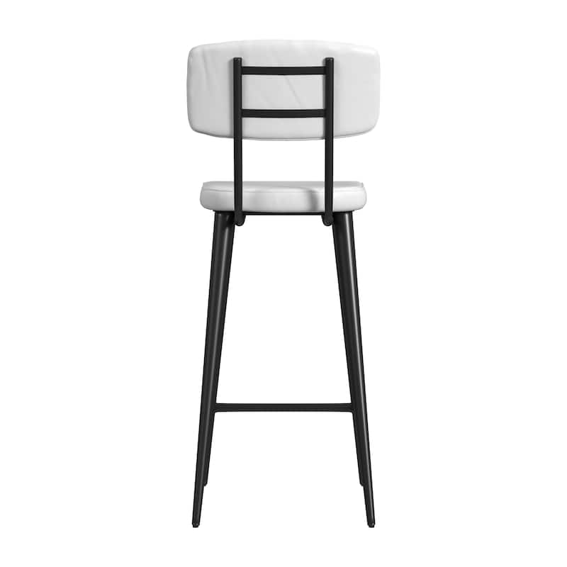 Saddle Genuine Leather Rectangular 26" Counter Stool