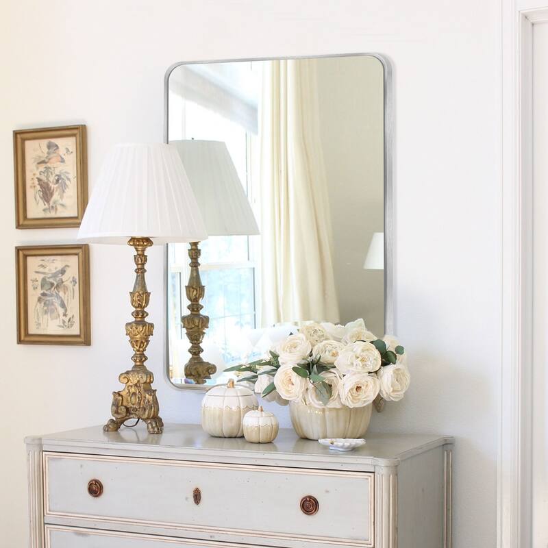 Wall Mount Bathroom Rectangle Vanity Mirror (Horizontal/Vertical)