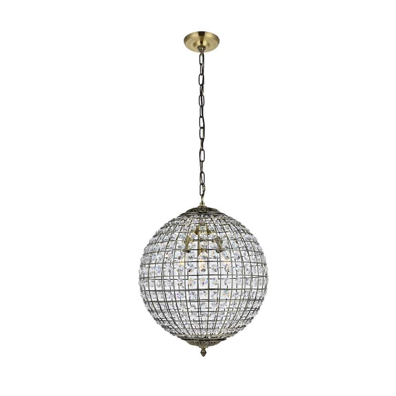 Ivy Court 3-Light 16 Inch Antique Bronze Pendant - antique bronze and clear
