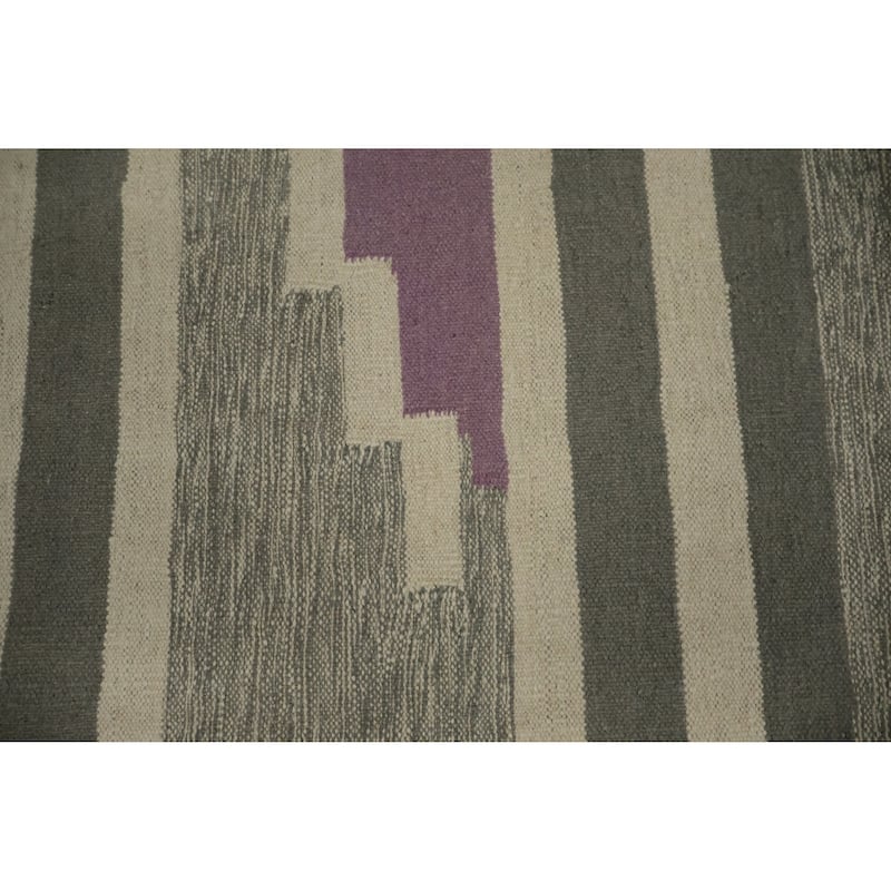 Hand Woven Oriental 100% Wool Carpet Southwestern Tribal Multi-Colored Kilim Area Rug - 12' 5'' X 8' 9''