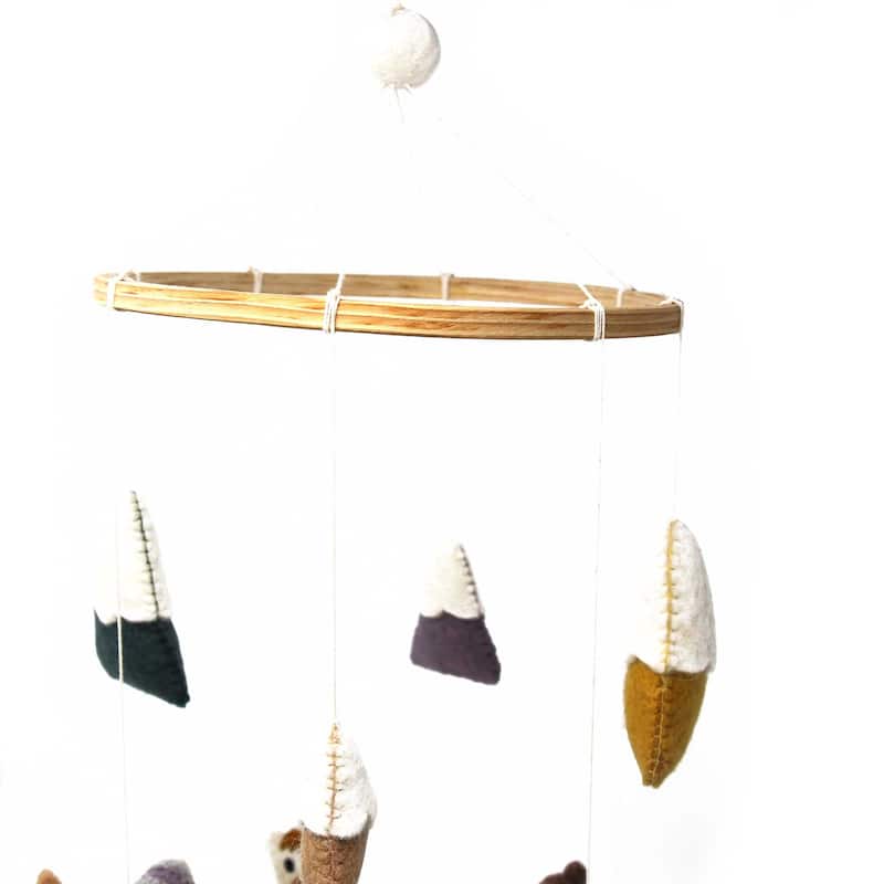 Little Llamas Baby Nursery Felt Mobile