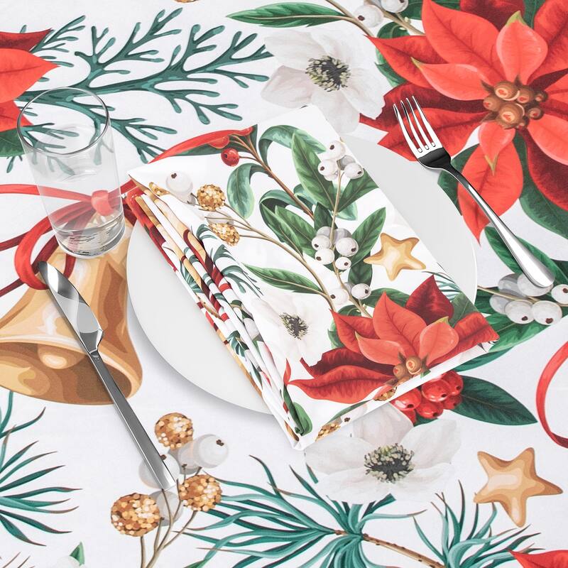 Ray Star Happy Christmas tablecloth 60in