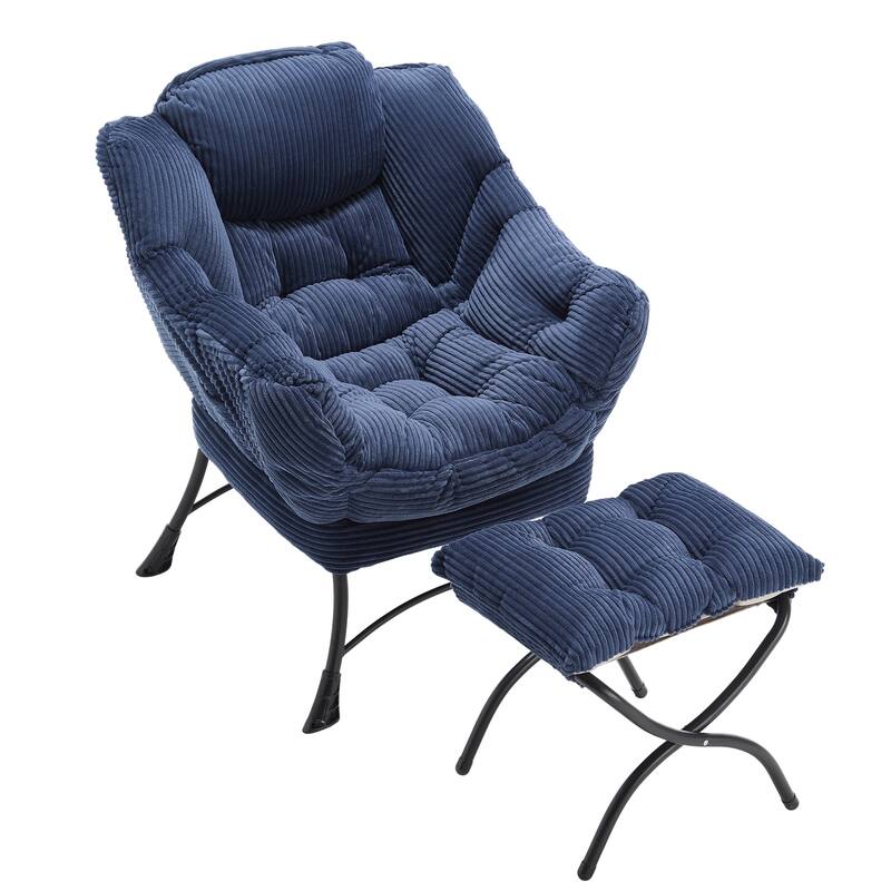 Modern Lounge Accent Chair with Armrests and a Side Pocket