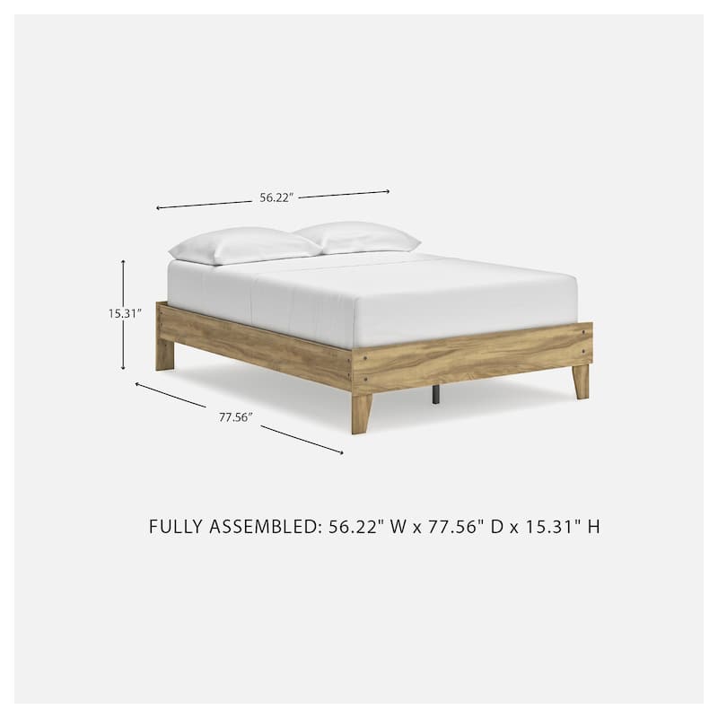 Signature Design by Ashley Bermacy Light Brown Platform Bed