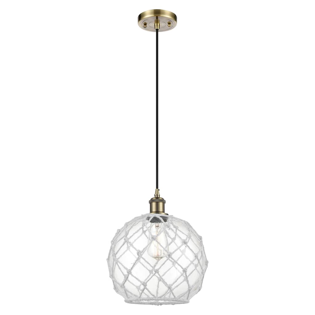 Innovations Lighting Endless Possibilities Ballston - Farmhouse Rope - 1 Light 10" Cord Hung Mini Pendant