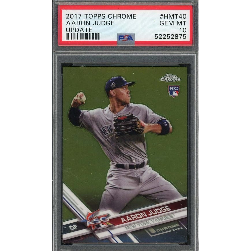 Aaron Judge 2017 Topps Chrome Update Baseball Rookie Card #HMT40 Graded PSA 10 - 8'6" x 11'6"