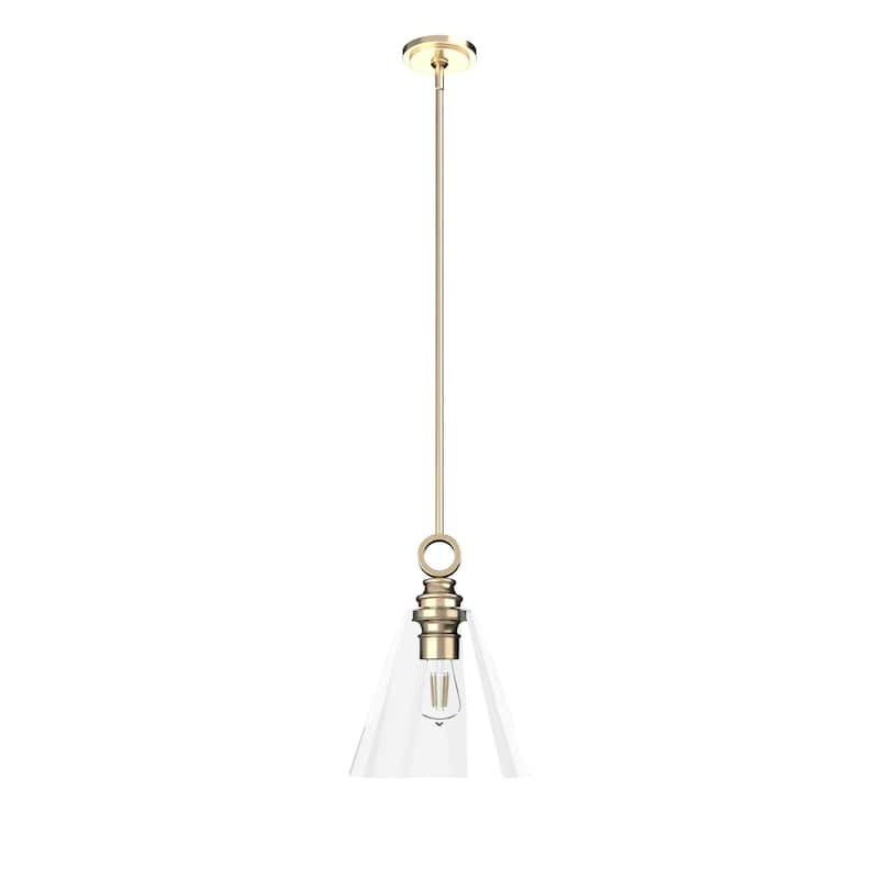 Hunter Klein 12" 1-Light Glass Pendant - Kitchen Island, Dining Room - Industrial, Contemporary, Transitional