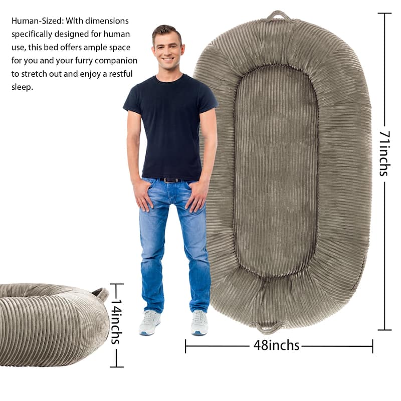 Eie Giant Dog Bed Washable Human Size Bed With Removable Cover