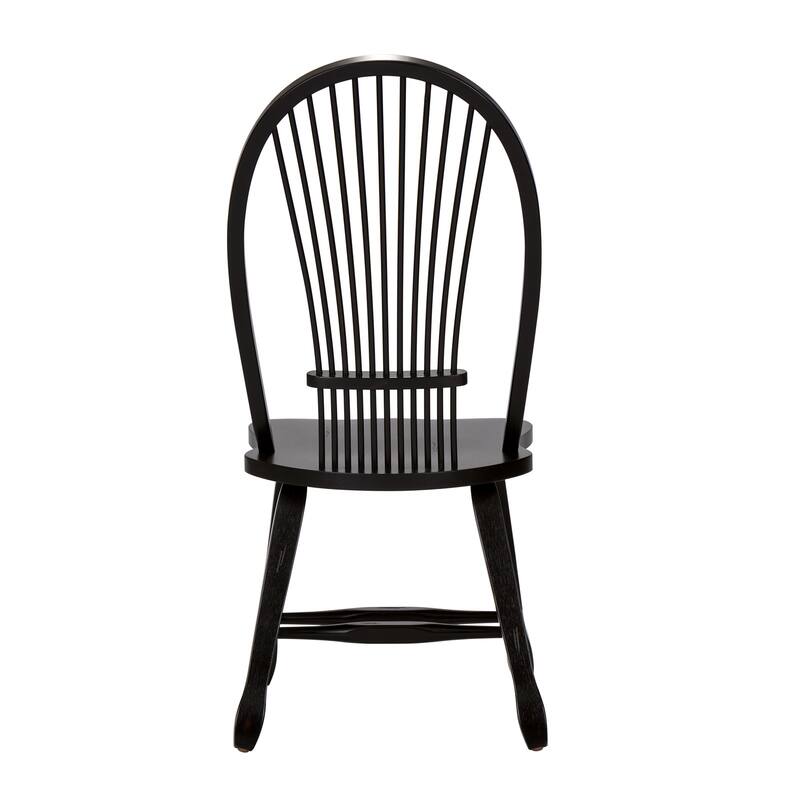 Treasures Rustic Oak Black Sheaf Back Dinette Set (5 Pieces)