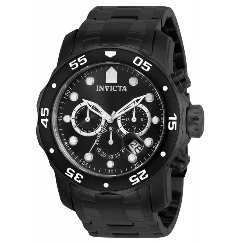 Invicta Men's 0076 Pro Diver Quartz Chronograph Black Dial Watch