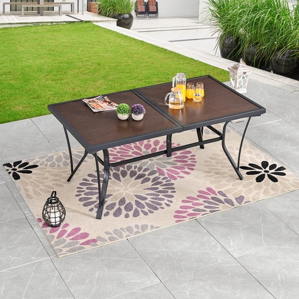 slide 2 of 6, Patio Festival 63" Outdoor Metal Dining Table