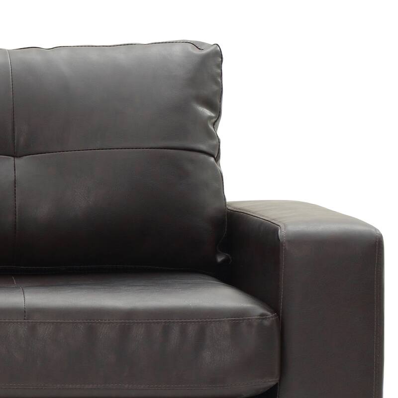 Modular Sofa, Dark Brown, PU, 71x32x36 inches