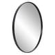 preview thumbnail 3 of 5, Allan Andrews Brushed Black Round Stainless Steel Framed Vanity Mirror - 30"D