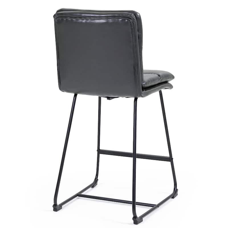 Set of 2 Aulani Upholstered Metal Frame Counter Stool
