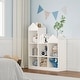 preview thumbnail 4 of 5, Toy Storage Organizer 7-Cubby Kids Bookshelf White Bookcase