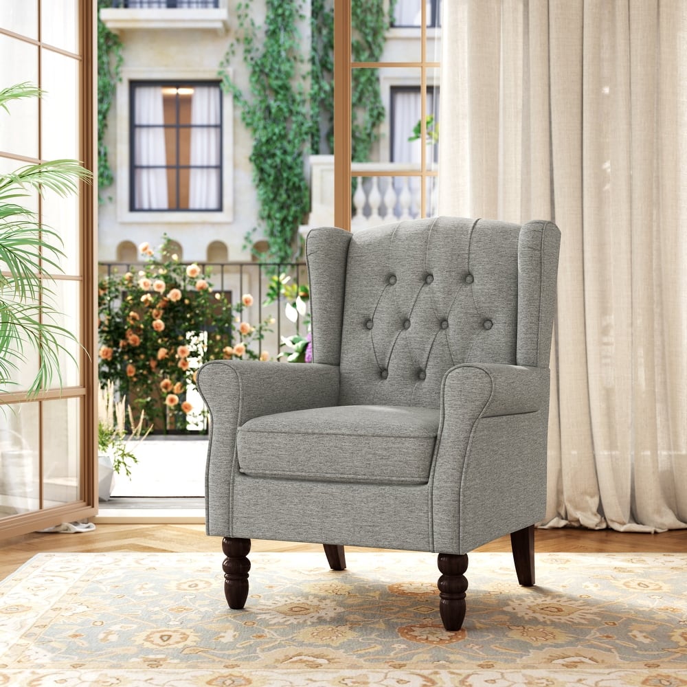Modern Classic Button Tufted Accent Chair Upholstered Armchair