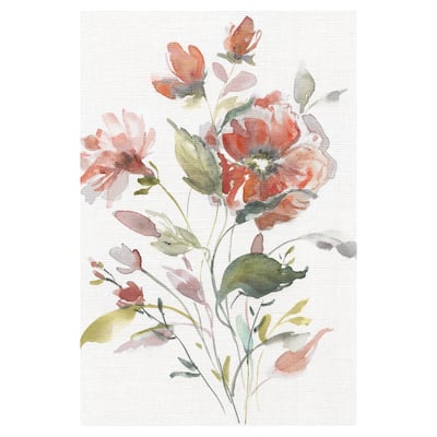 Coral Botanical I Crop by Carol Robinson Canvas Art Print