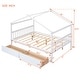 preview thumbnail 3 of 19, Full Size Wooden House Bed with Drawers Storage Bed for Kids, Teens, Girls, Boys Upholstered Platform Bed Easy Assembly