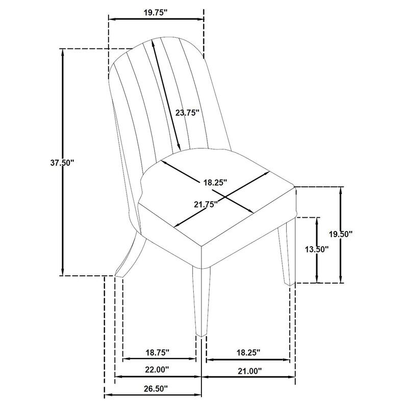 Leandro Rectangular Dining Table Set Burnished Black