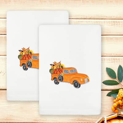 Authentic Hotel and Spa Autumn Truck Hand Towels (Set of 2)