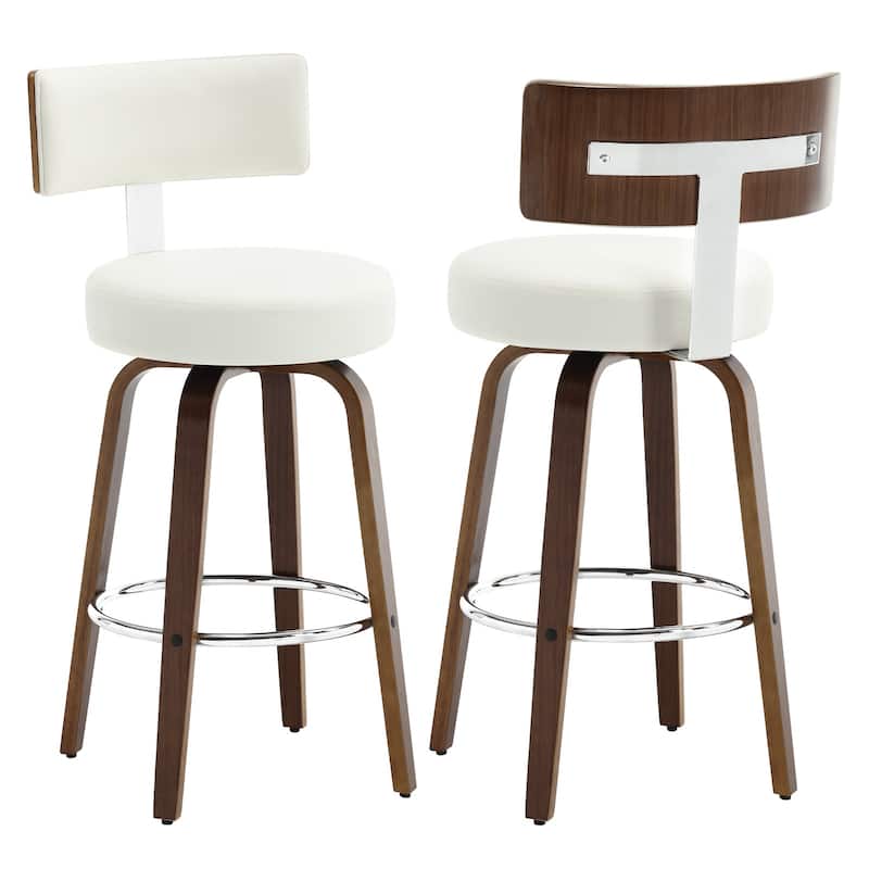 Faux Leather Upholstered Swivel Counter/ Bar Stools Set of 1/2/4