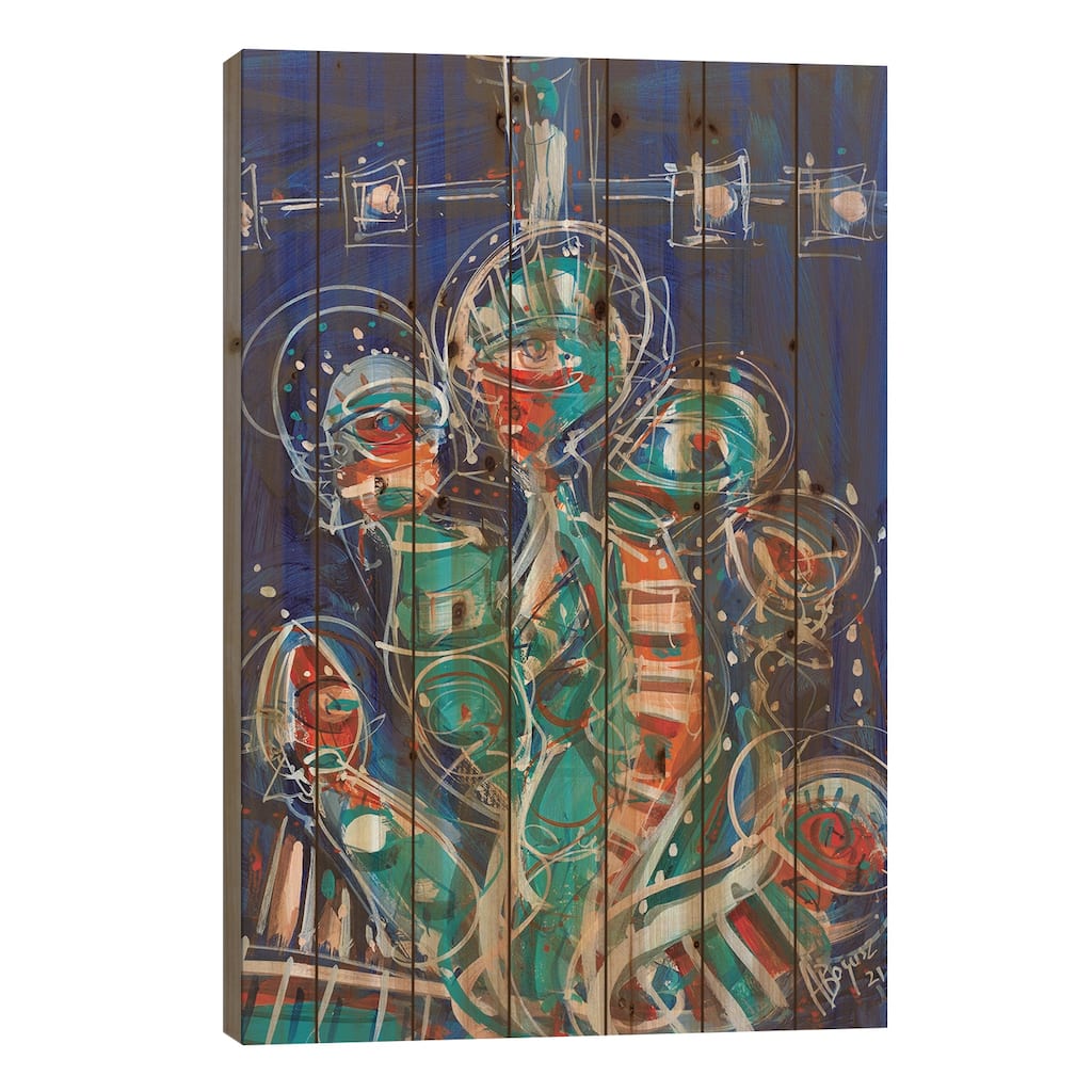 I Can't Keep Repeating Myself Print On Wood by Adam Bogusz - Multi-Color