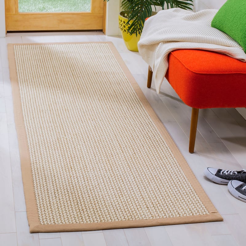 SAFAVIEH Natural Fiber Margret Sisal & Wool Rug - 2' x 10' Runner - Beige - Runner
