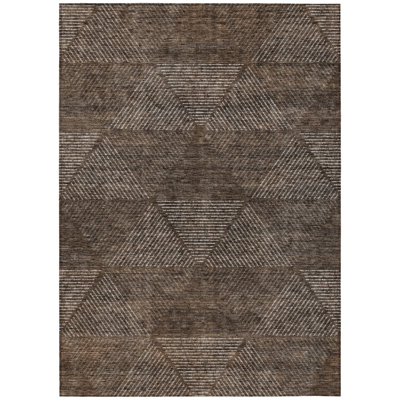 Machine Washable Indoor/ Outdoor Chantille Contemporary Prism Rug