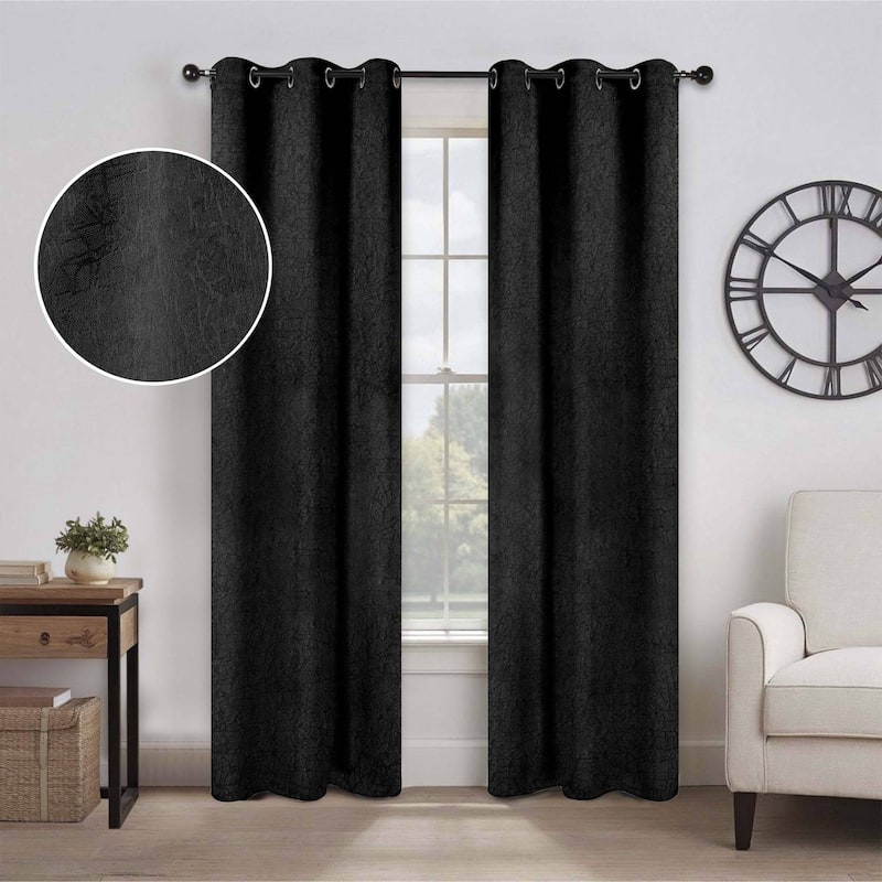 Superior Senna Washable Room Darkening Curtains, Set of 2 Panels