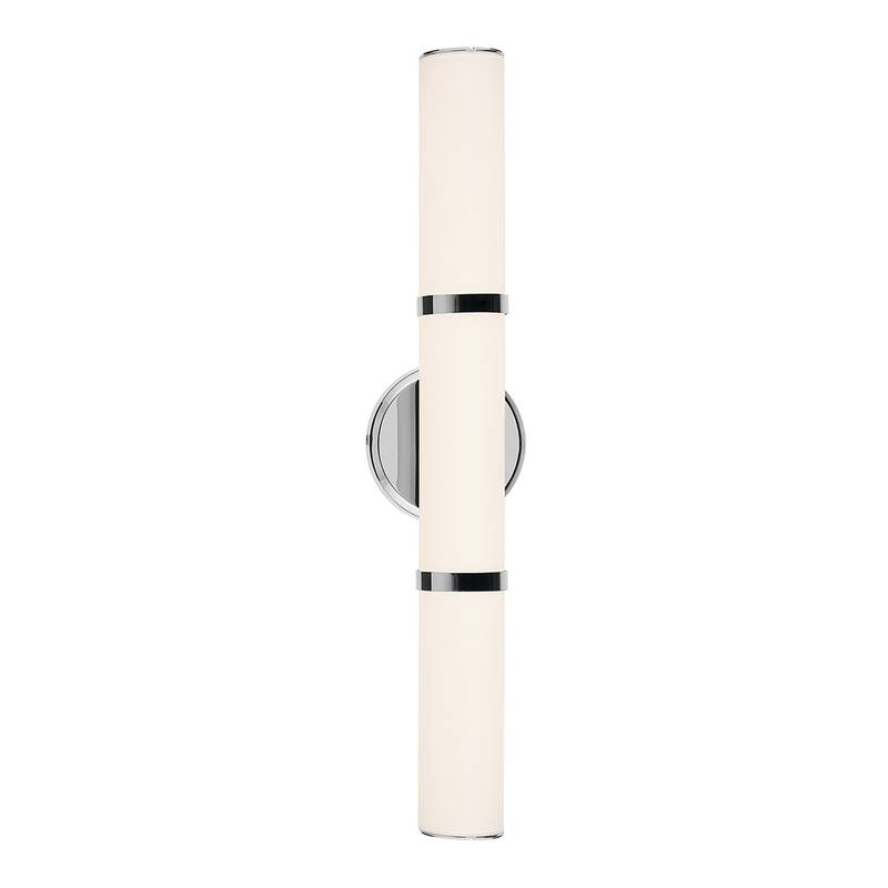 Kichler Lighting Rosh 24.25" Bath Bar Medium LED with White Glass in Chrome