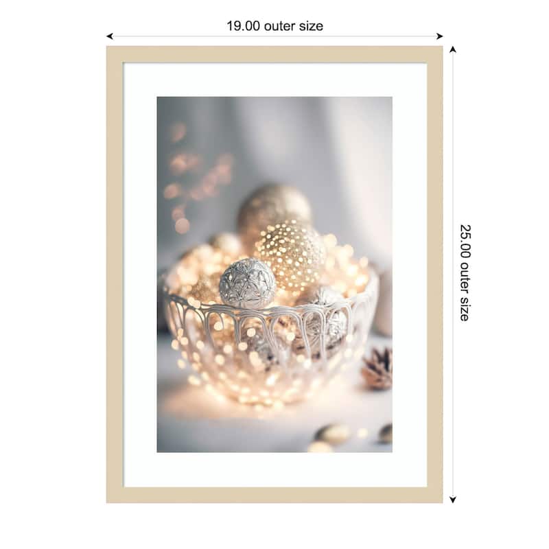 Grey Bowl Still life by Treechild Wood Framed Wall Art Print - 19 x 25 in