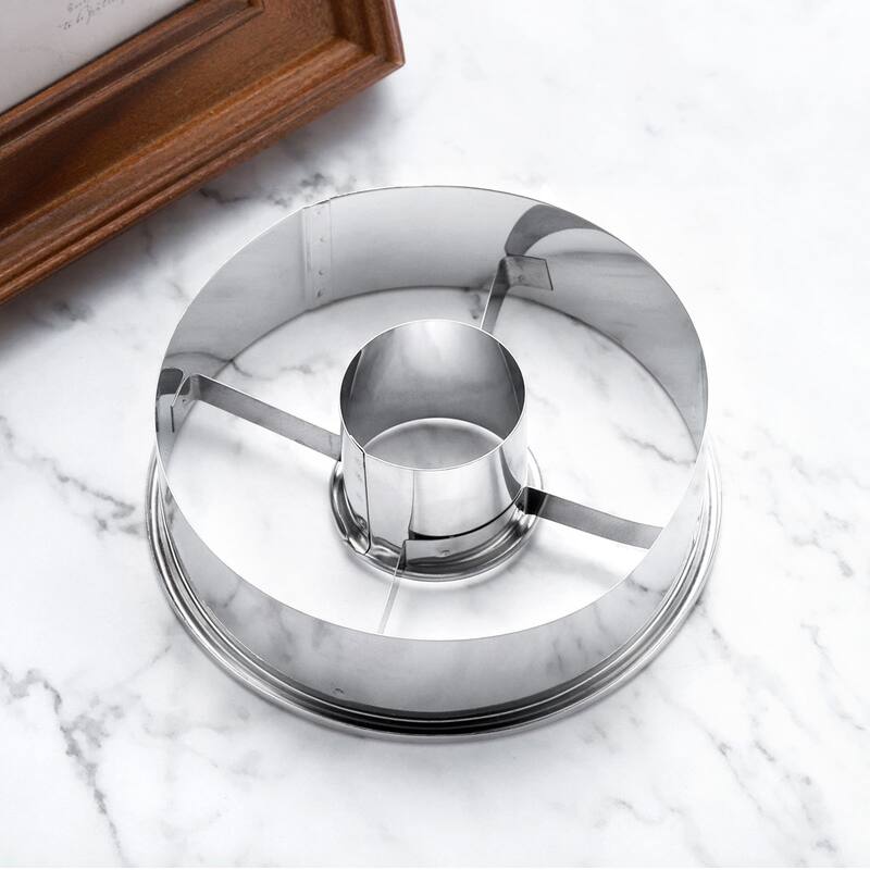 2pcs Stainless Steel Cutter 4 Inch Mousse Ring Cookie Cutter Baking Tools - Silver