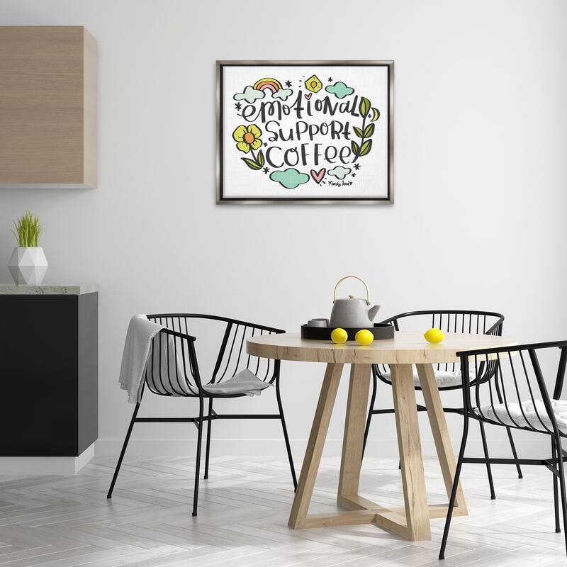 Stupell Motivational Support Coffee Framed Floater Canvas Wall Art Design By Mandy Ford Art + Illustration
