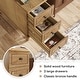 preview thumbnail 4 of 26, Fully Assembled Narrow End Table, Solid Wood Side Table with 3 Drawers, Vintage Nightstand Slim Bedside Table for Small Spaces