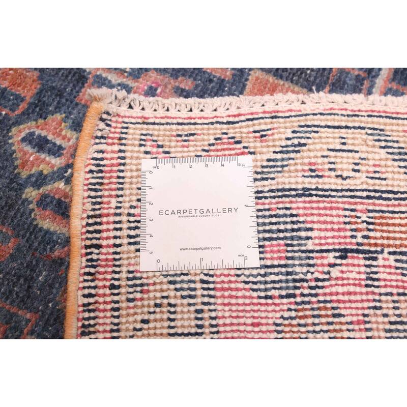 ECARPETGALLERY Hand-knotted Antalya Vintage Dark Navy Wool Rug - 4'6 x 6'8