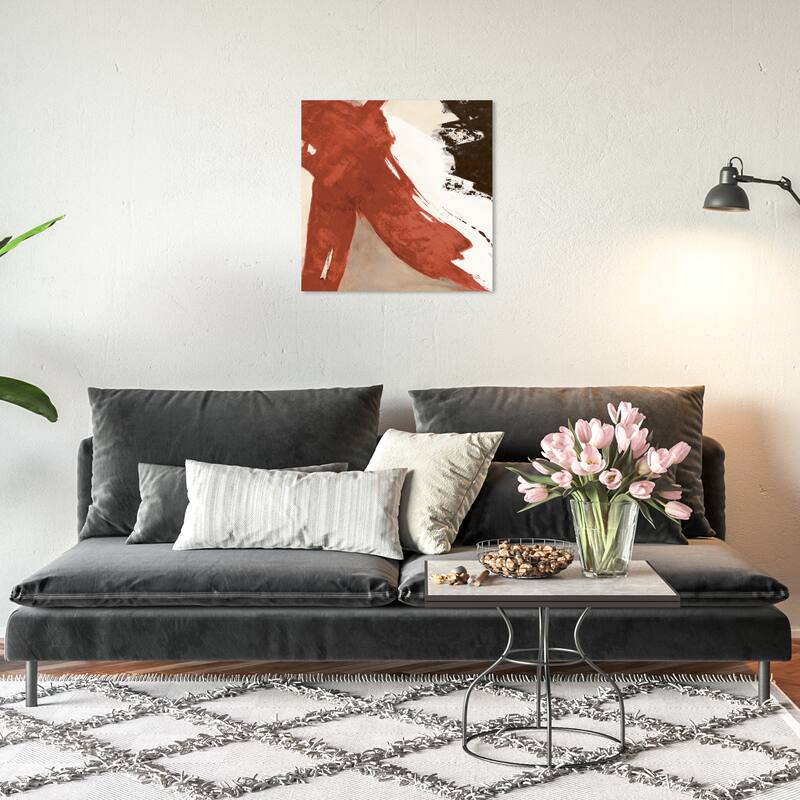 Wynwood Studio Abstract Sai - Rubrum V 1SN1860 Red Bronze and Copper Modern & Contemporary Wall Art Canvas Print - 20 x 20