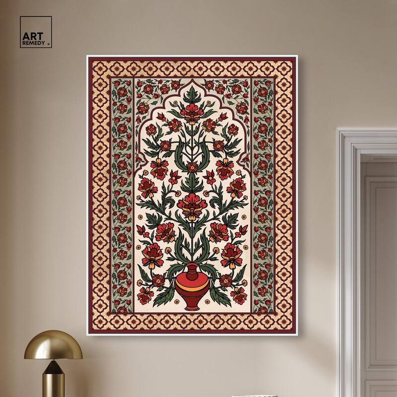 Royal Floral Mat Canvas by Art Remedy