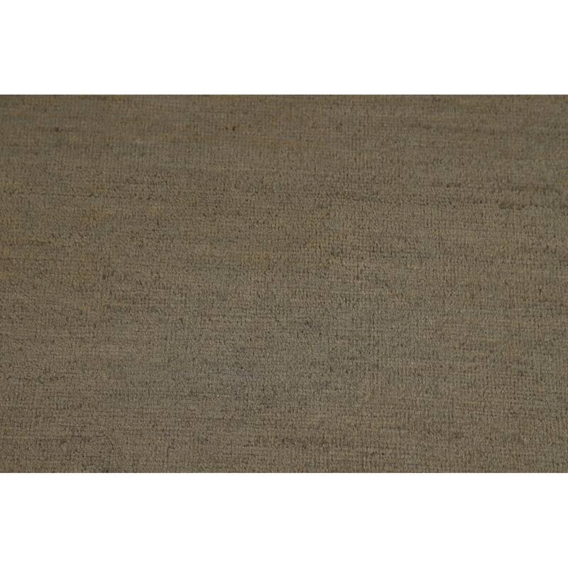 Beige & Gray Gabbeh Modern Area Rug Hand-Knotted Wool Carpet - 6'6" x 9'7"