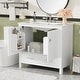 preview thumbnail 172 of 191, GDFStudio - Aurora Wood Bathroom Vanity Set with Ceramic Sink and Divided Drawers 36" - White