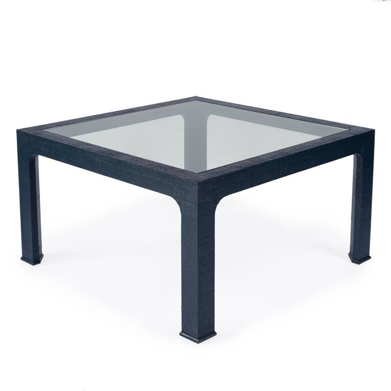 Chatham Glass and Raffia Square 36" Coffee Table