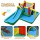 preview thumbnail 11 of 18, Slide Water Park Climbing Bouncer Pendulum Chunnel Game without Air-blower - Multi - 185" x 145.5" x 75" (L x W x H)